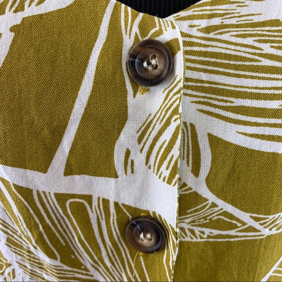 ABL Palm Frond Button Front Dress With Pockets - Picture 6 of 12